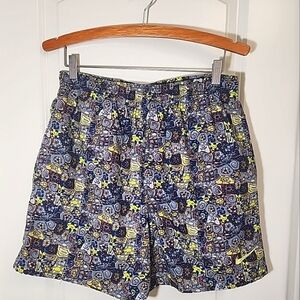 Vintage Nike Swim Trunk Shorts 90s White‎ Label Geometric M Nwot